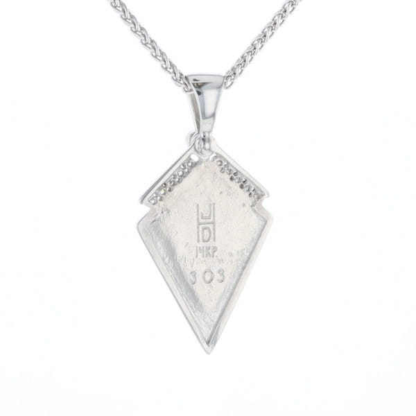 Onyx Kite Design Inlay .19Ctw Diamond Pendant