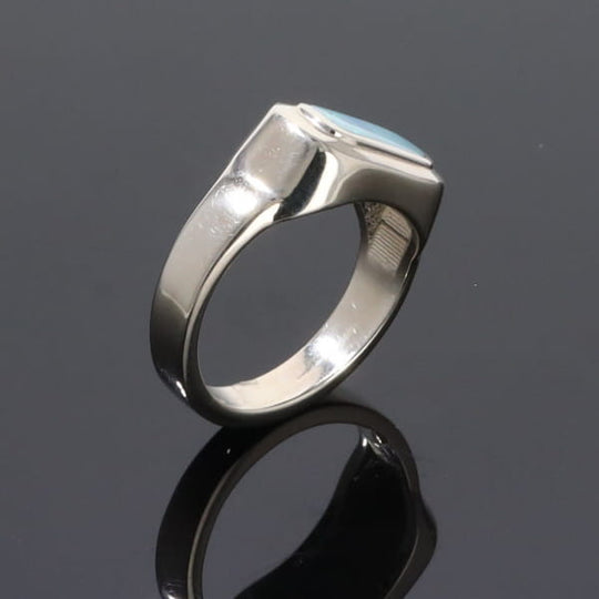 Opal Rings Rectangle Inlaid Design Lady's Ring