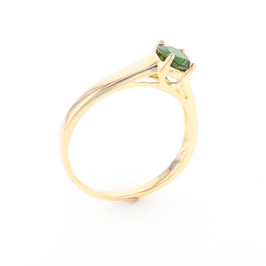 Chrome Diopside Solitaire Ring