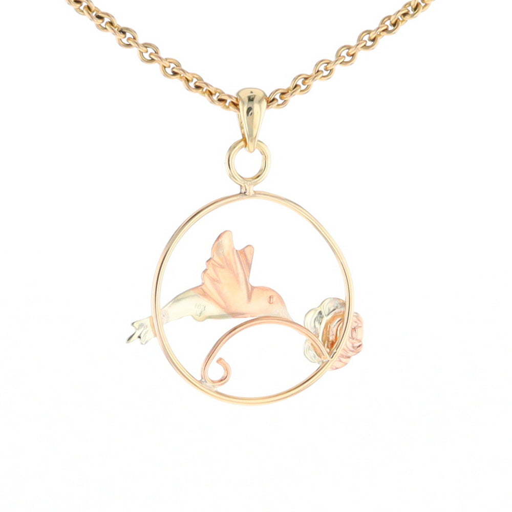 Hummingbird & Rose Pendant