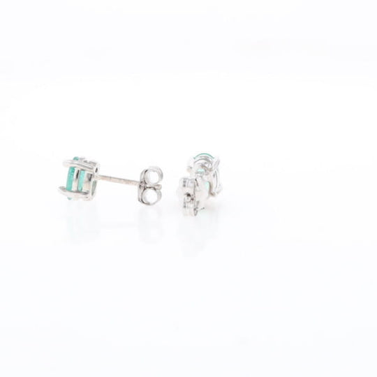 Oval Emerald Stud Earrings