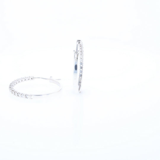 Cubic Zirconia Hoop Earrings