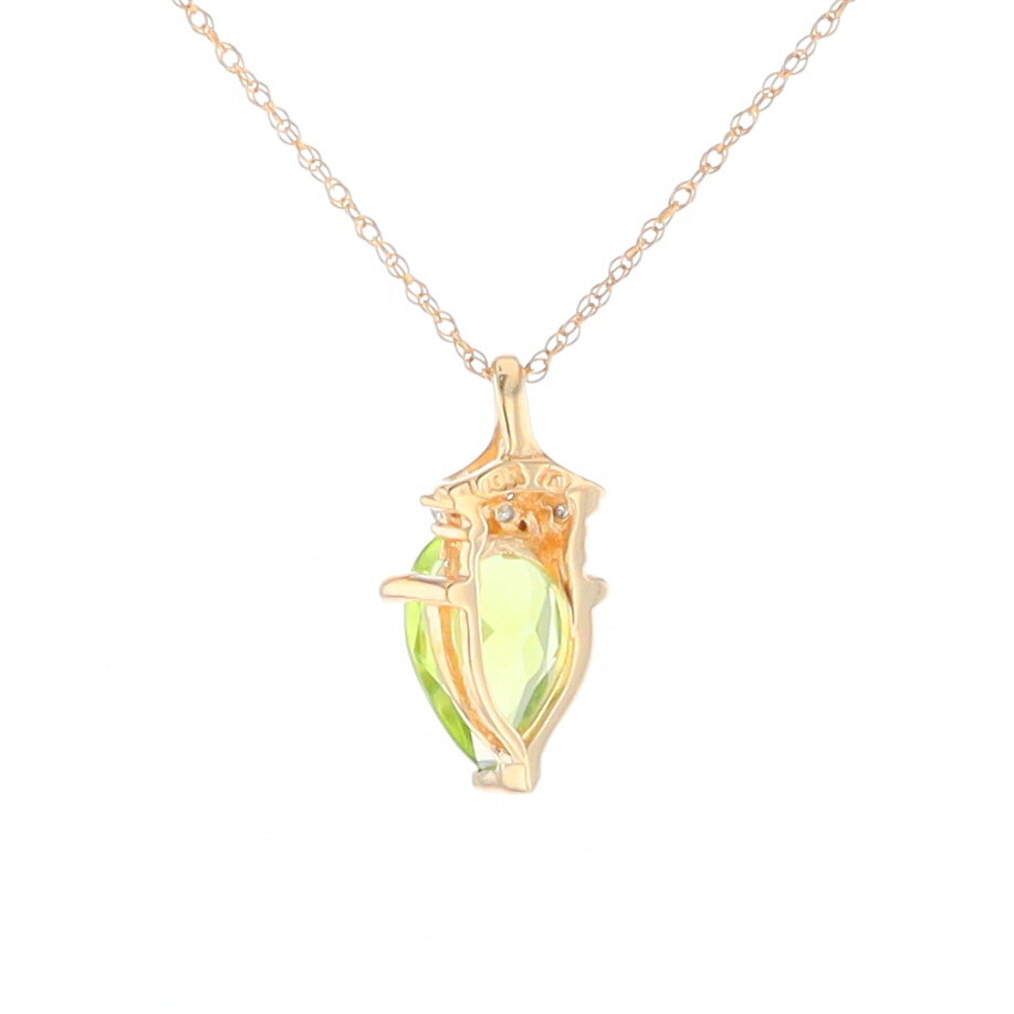 Pear-Shaped Peridot Necklace