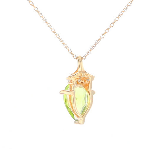 Pear-Shaped Peridot Necklace