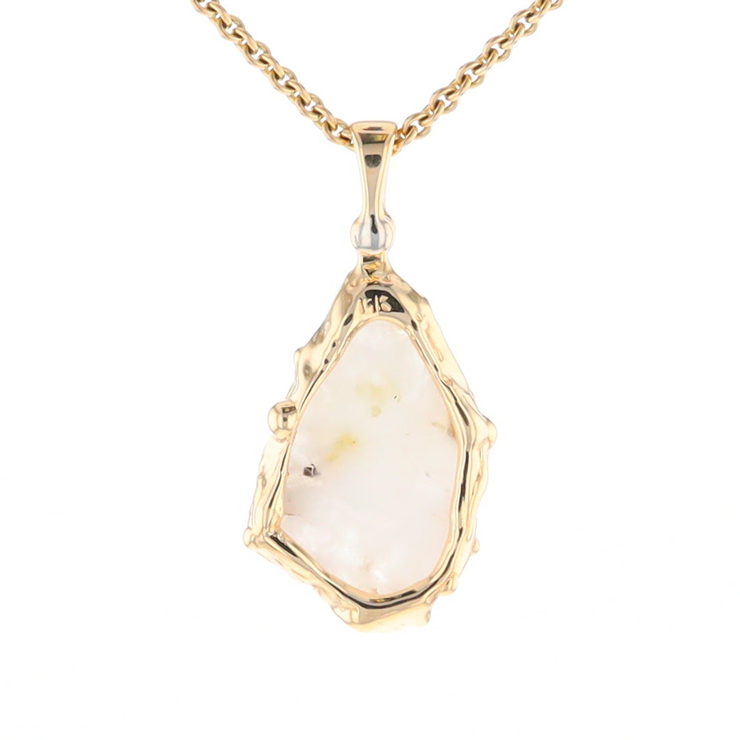 Gold Quartz Freeform Pendant  (G2)