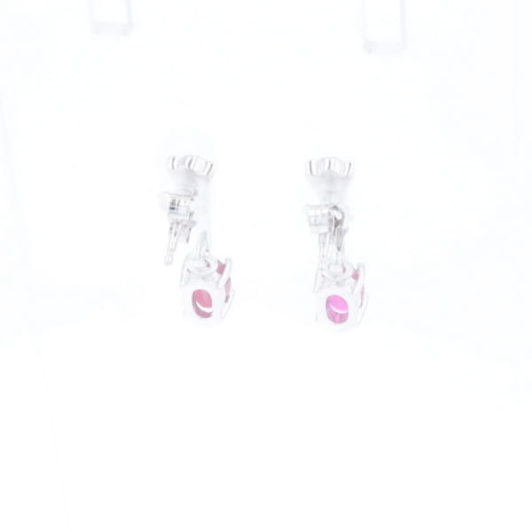 Oval Ruby Dangle Earrings