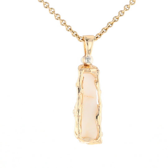 Gold Quartz Freeform Pendant - G1