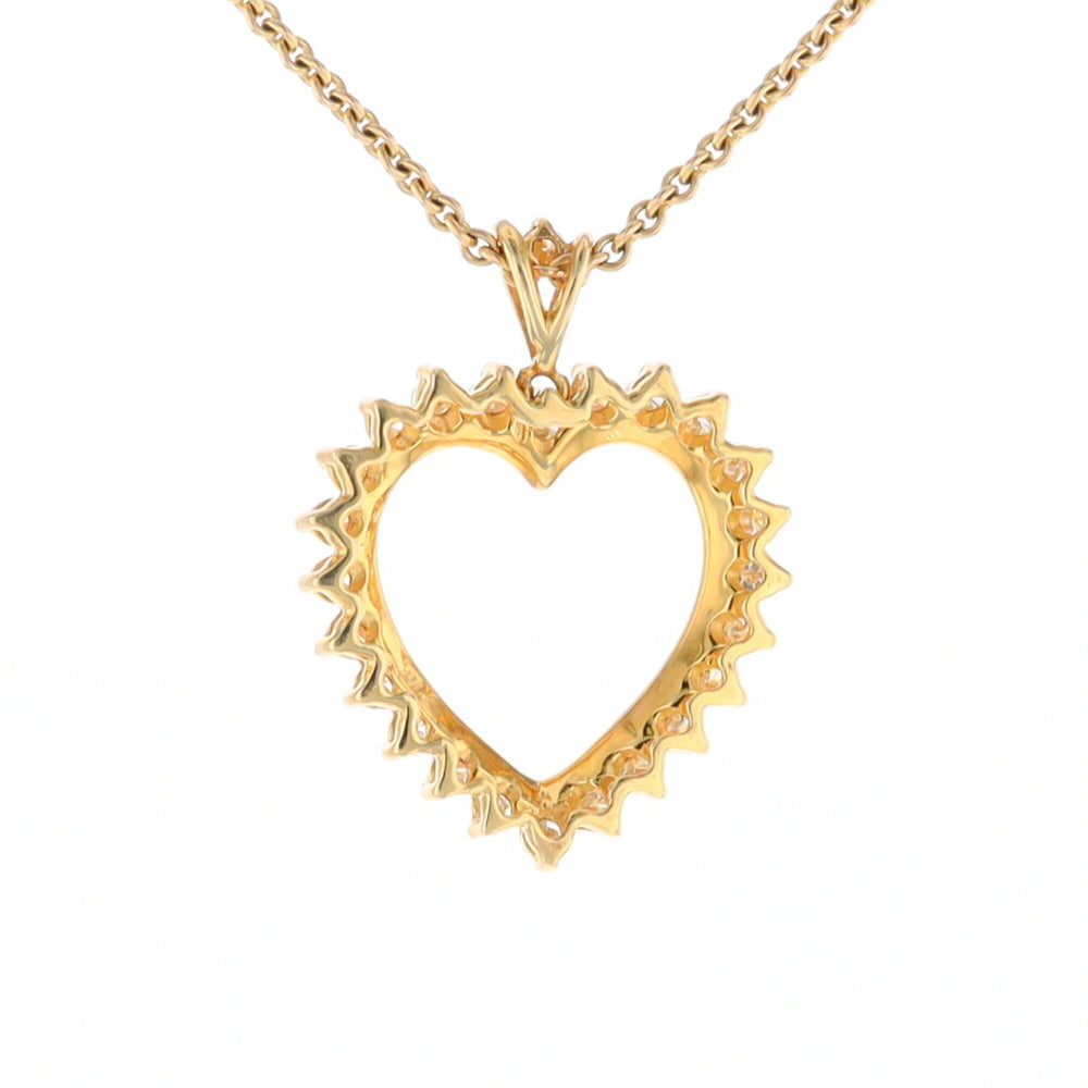 Diamond Halo Heart Pendant