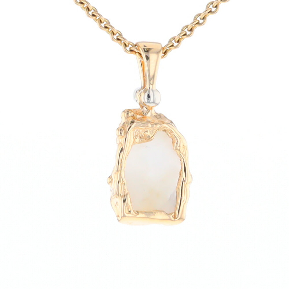 Rough Gold Quartz Freeform pendant