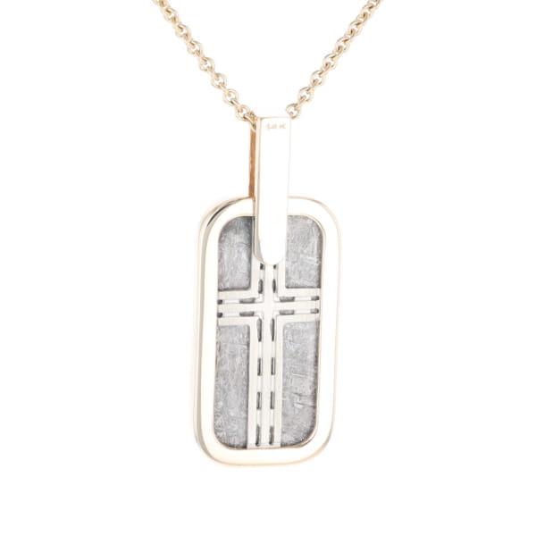 Meteorite Reversible Dog Tag Pendant