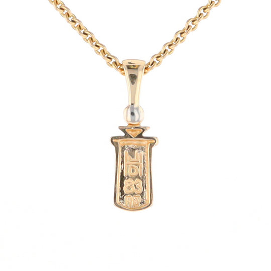 Gold Quartz Banner Shaped Pendant