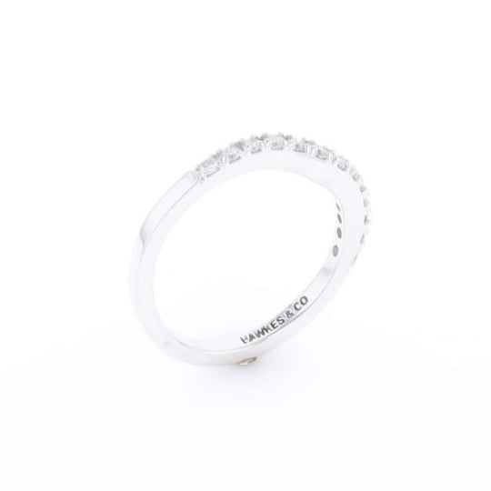 Diamond Contour Wedding Band