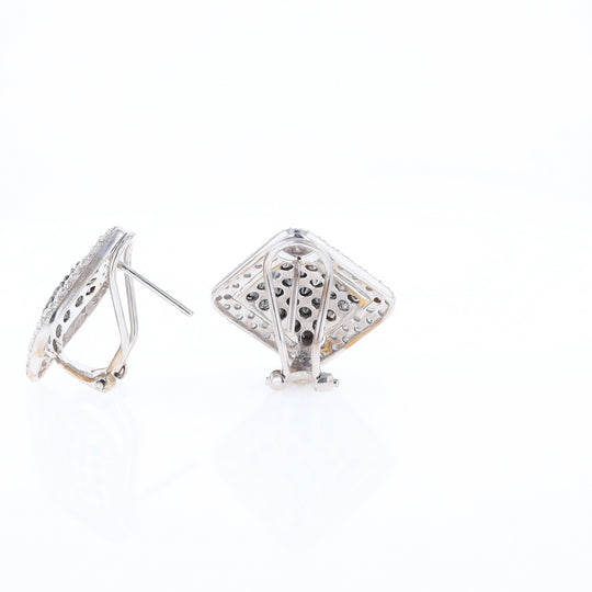 Pavé Black and White Diamond Earrings