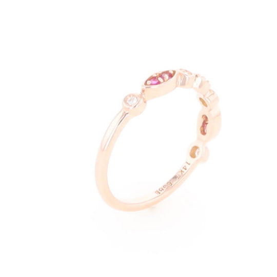 Pink Sapphire Simply Vintage Wedding Band