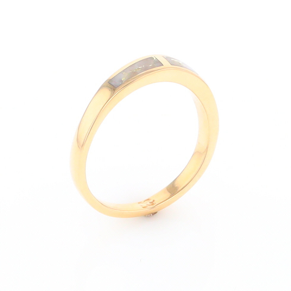 3 Section Gold Quartz Ring Lady’s Anniversary Band G2