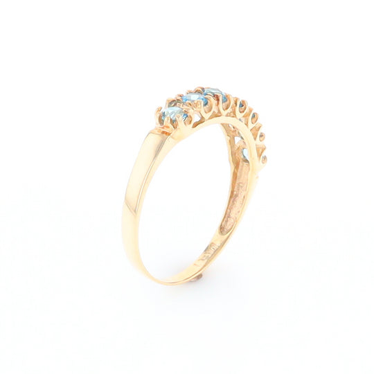 Round Blue Topaz Band