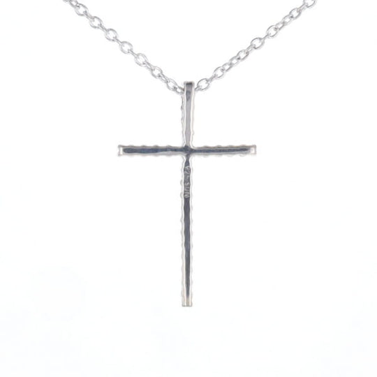 Thin Diamond Cross Necklace