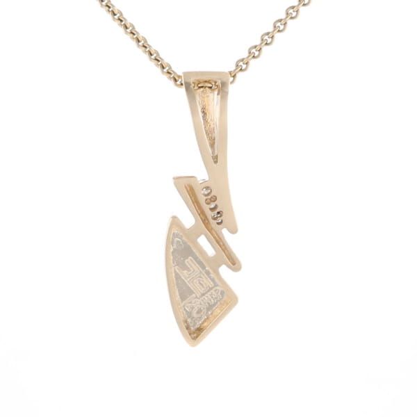 Retro Style Triangular Onyx Inlaid Pendant with .07ctw Diamonds