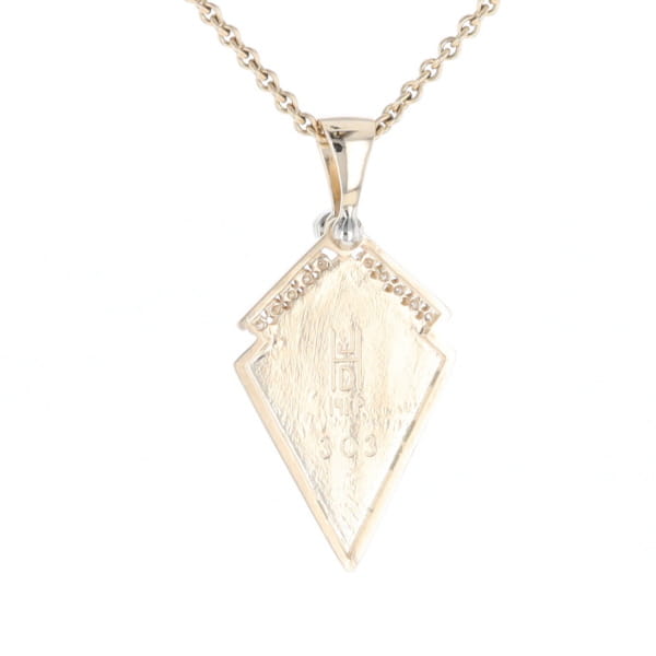 Meteorite Kite Shape Inlaid Pendant with 0.19ctw Diamonds