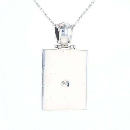 Onyx & Mother of Pearl Checkered Pendant