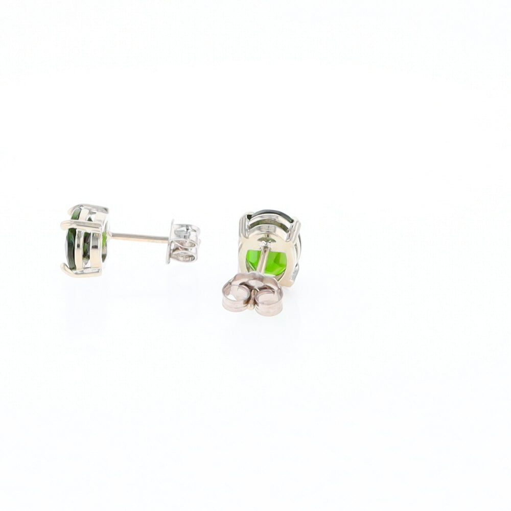 Chrome Diopside Solitaire Studs