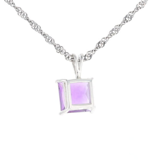 Amethyst Solitaire Pendant