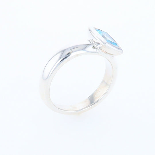 Bezel Blue Topaz Ring