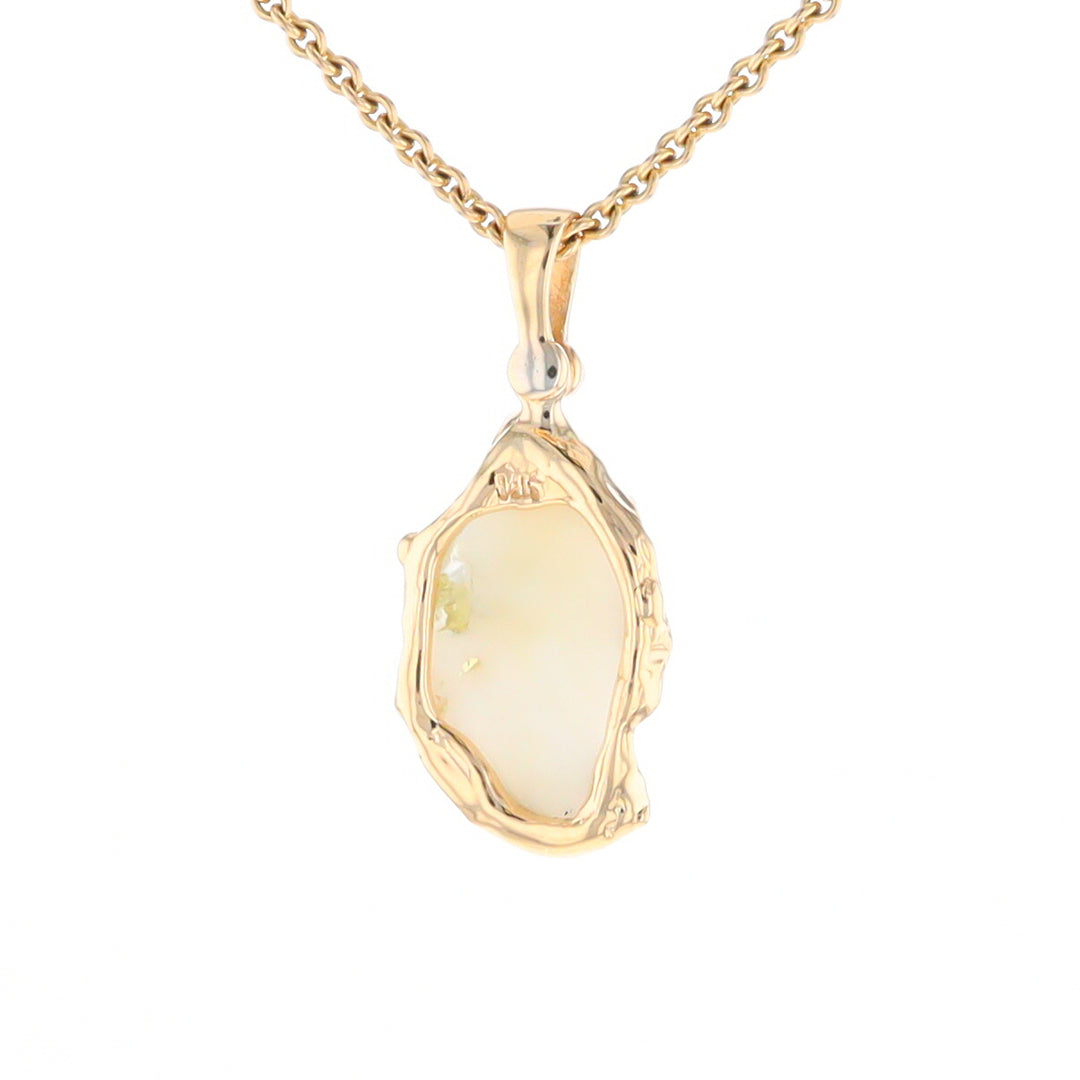 Gold Quartz Freeform Pendant  (G2)