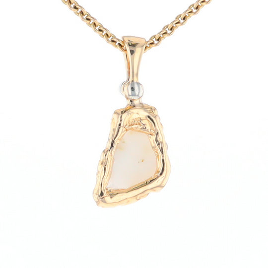 Rough Gold Quartz Freeform Pendant