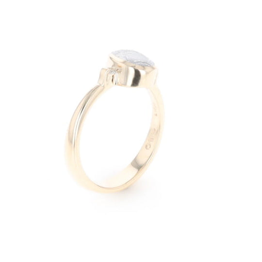 Meteorite Oval Inlay Ring
