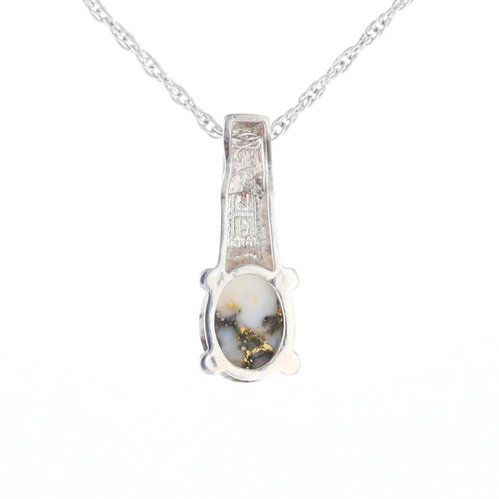 Gold Quartz Cabochon Pendant