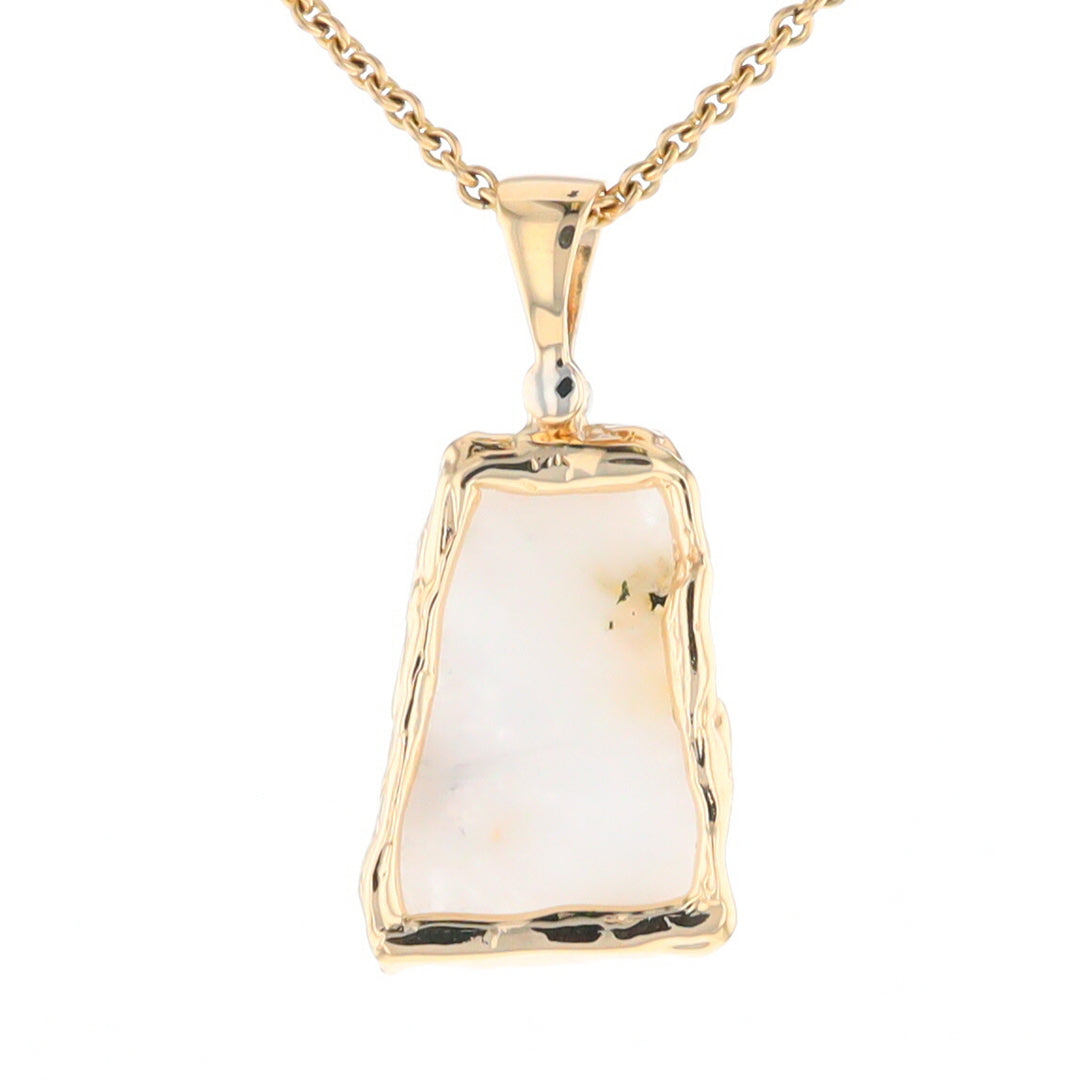 Gold Quartz Freeform Pendant  (G2)