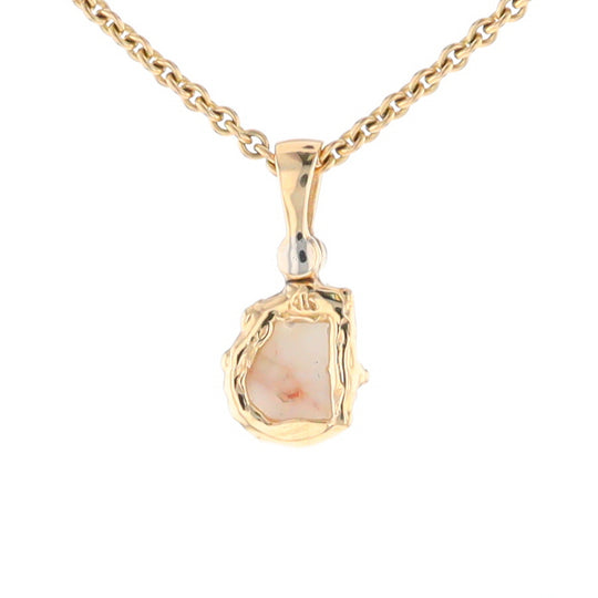 Gold Quartz Freeform Pendant (G2)