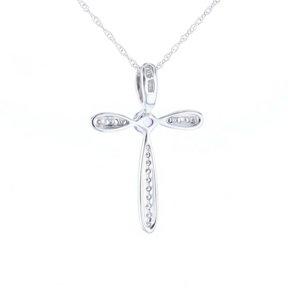 Tanzanite Cross Necklace
