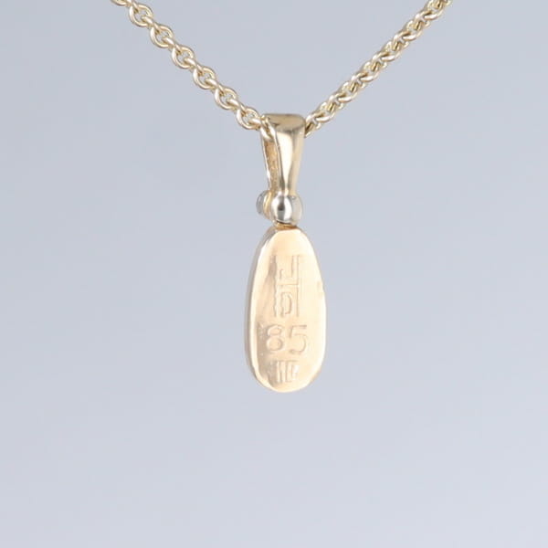 Opal Pendant Oval Inlaid Design with .02ct Round Diamond