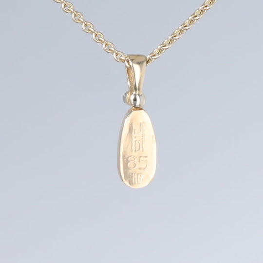 Opal Pendant Oval Inlaid Design with .02ct Round Diamond