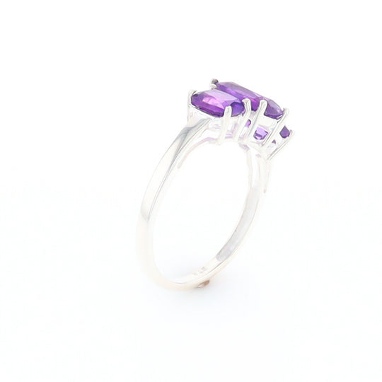 3-Stone Amethyst Ring