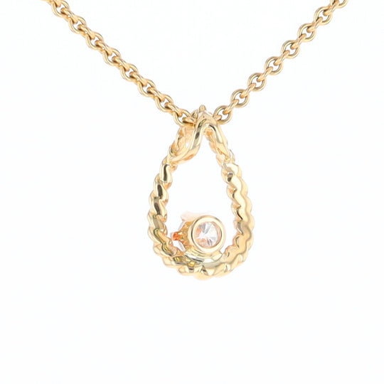 Solitaire Diamond Pear-shaped Rope Pendant