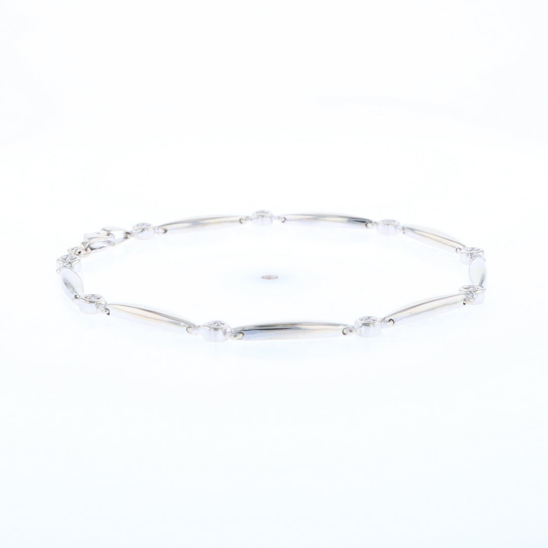 Elongated Link Diamond Bracelet