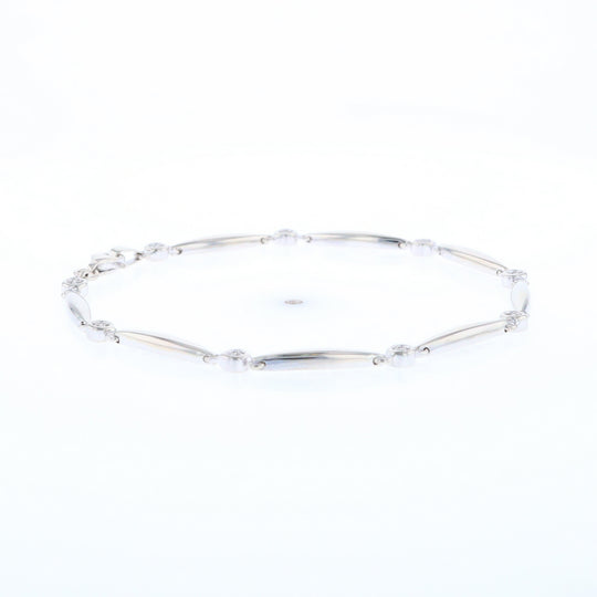 Elongated Link Diamond Bracelet