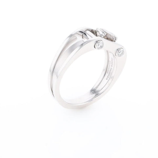 Men's Contemporary White Gold Industrial Brown Diamond Ring
