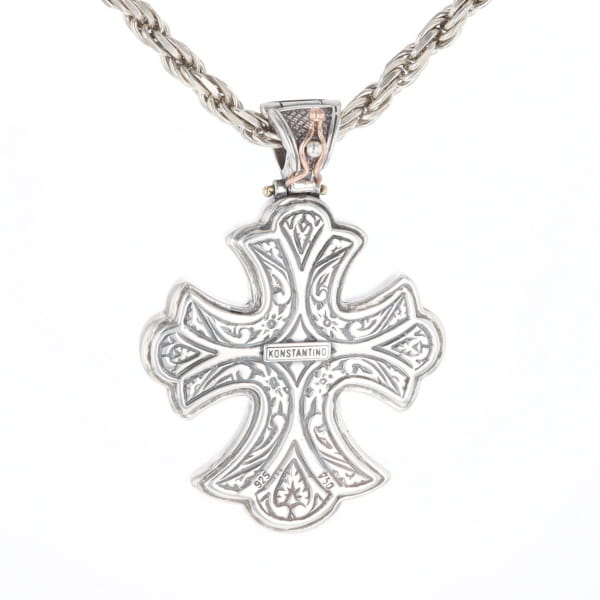 Sterling and 18K Gold Konstantino Cross Pendant