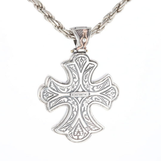 Sterling and 18K Gold Konstantino Cross Pendant