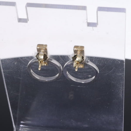 Opal Earrings Rectangle Inlaid Knocker Design Studs