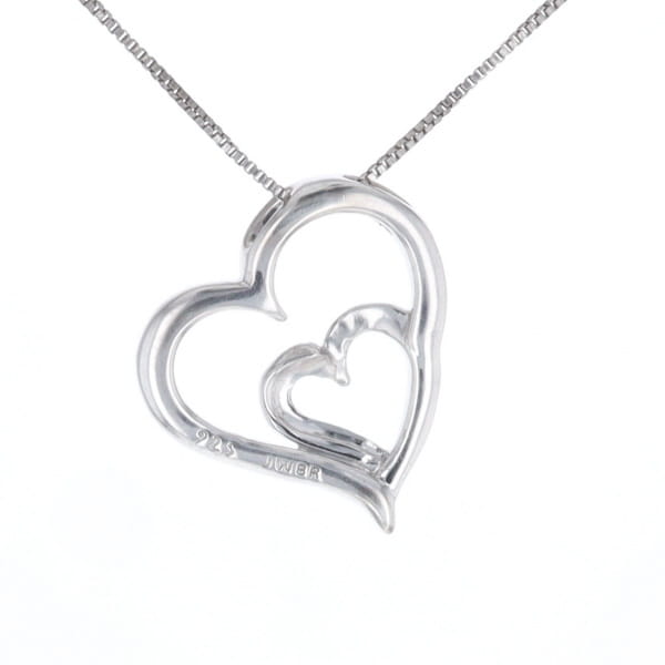 Double Heart Diamond Necklace