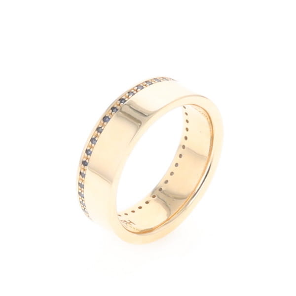 Men's Blue Sapphire Wedding Band Contemporary Design