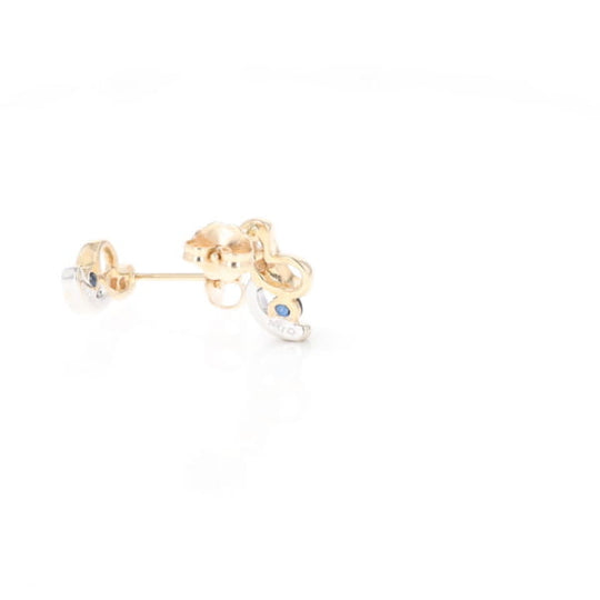 Blue Sapphire Swirl Earrings