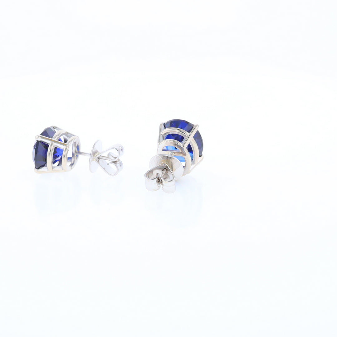 Imitation Sapphire Stud Earrings