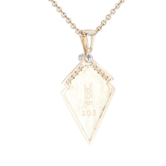 Meteorite Kite Shape Inlaid Pendant with 0.19ctw Diamonds