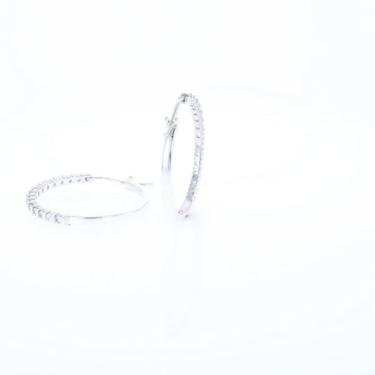 Cubic Zirconia Hoop Earrings